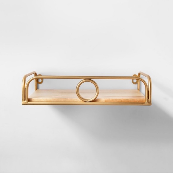 Opalhouse Wall Decor Opalhause Gold Wall Shelf 2 Metal And Wood